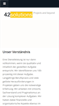 Mobile Screenshot of 42solutions.de